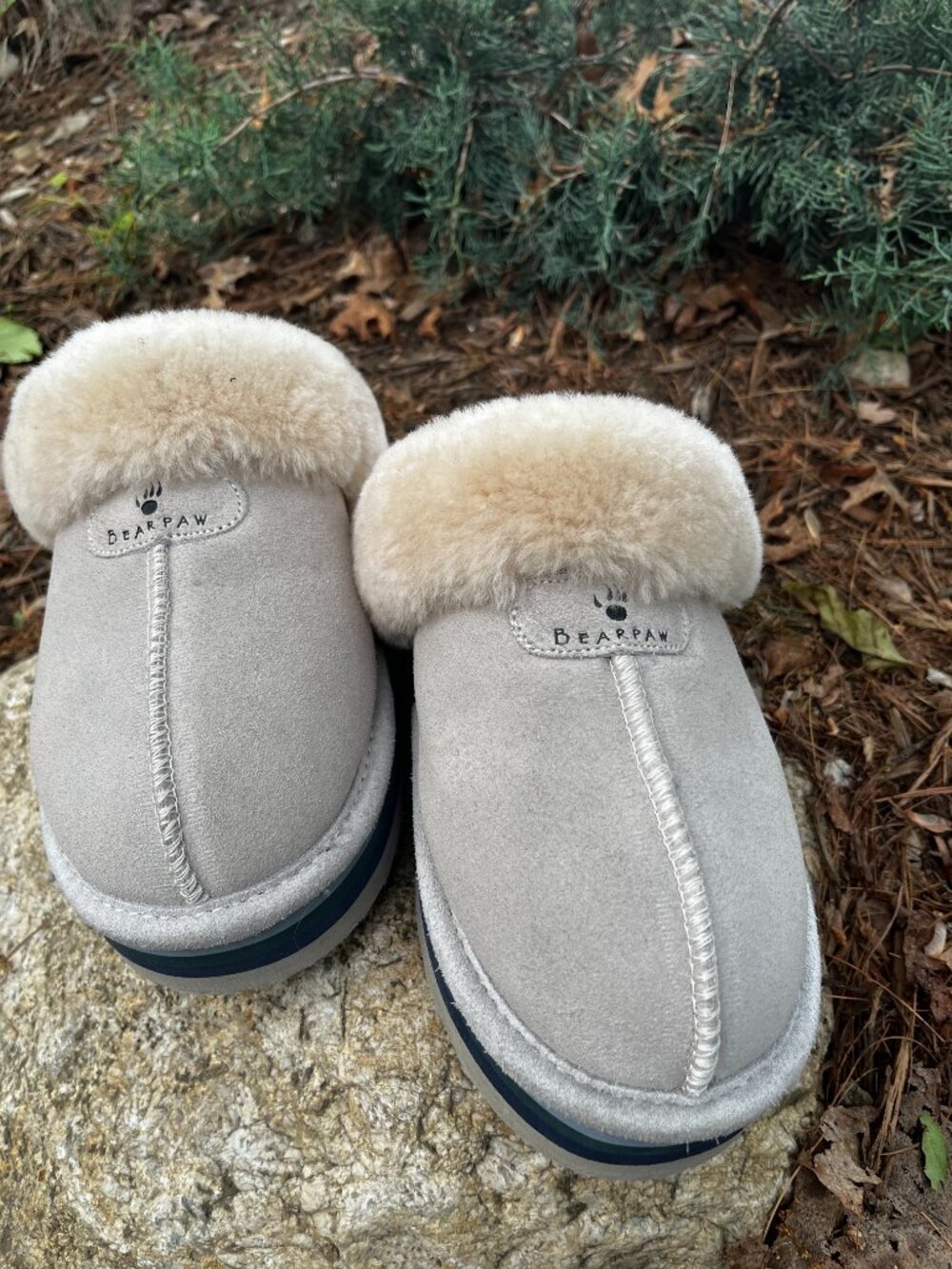 BearPaw Retro Loki Flatform Slippers w Fur lining Size 9 - Picture 2 of 6